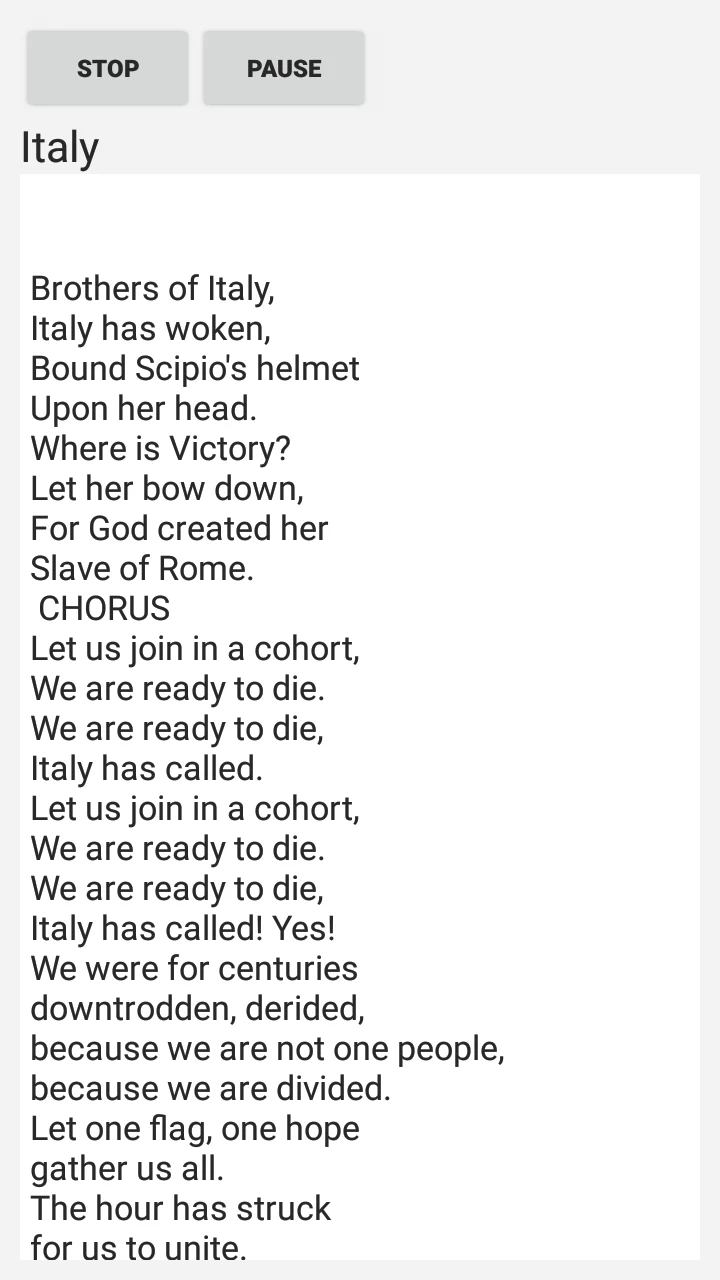 National Anthems screenshot